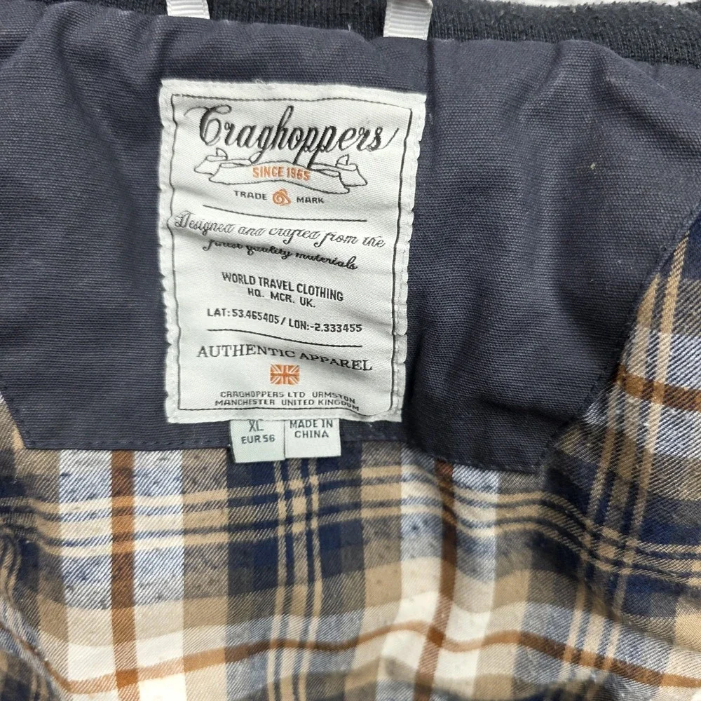 Craghoppers‎ mens puffer Blue Utility vest size Xlarge Flannel Lining